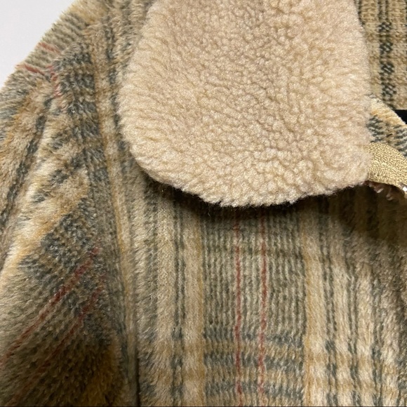Woolrich Polartec Vintage Plaid Teddy Jacket Collared Full Zip Pockets Outdoor - Picture 4 of 9